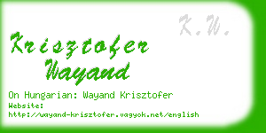 krisztofer wayand business card